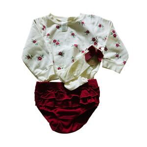 Lila and Jack 3 piece Christmas Set (sweater, bloomers, socks) 18-24 months NWT